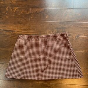 Vintage preppy grid mini skirt